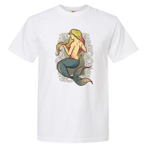 Mermaid Illustration Garment-Dyed Heavyweight T-Shirt