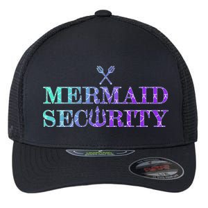 Mermaid Security Funny Flexfit Unipanel Trucker Cap