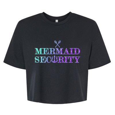 Mermaid Security Funny Bella+Canvas Jersey Crop Tee