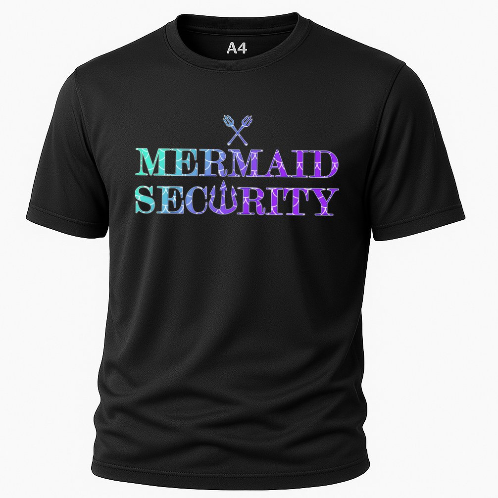 Mermaid Security Funny Cooling Performance Crew T-Shirt