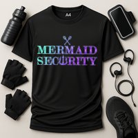 Mermaid Security Funny Cooling Performance Crew T-Shirt
