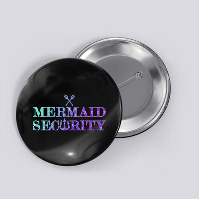 Mermaid Security Funny Button