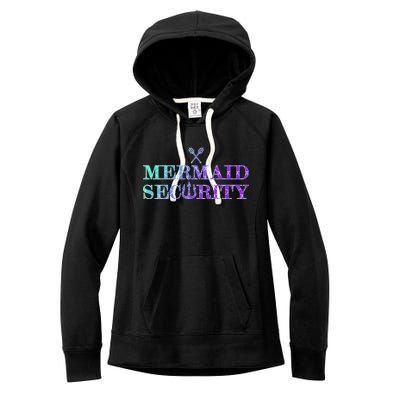 Mermaid Security Funny Women's Fleece Hoodie