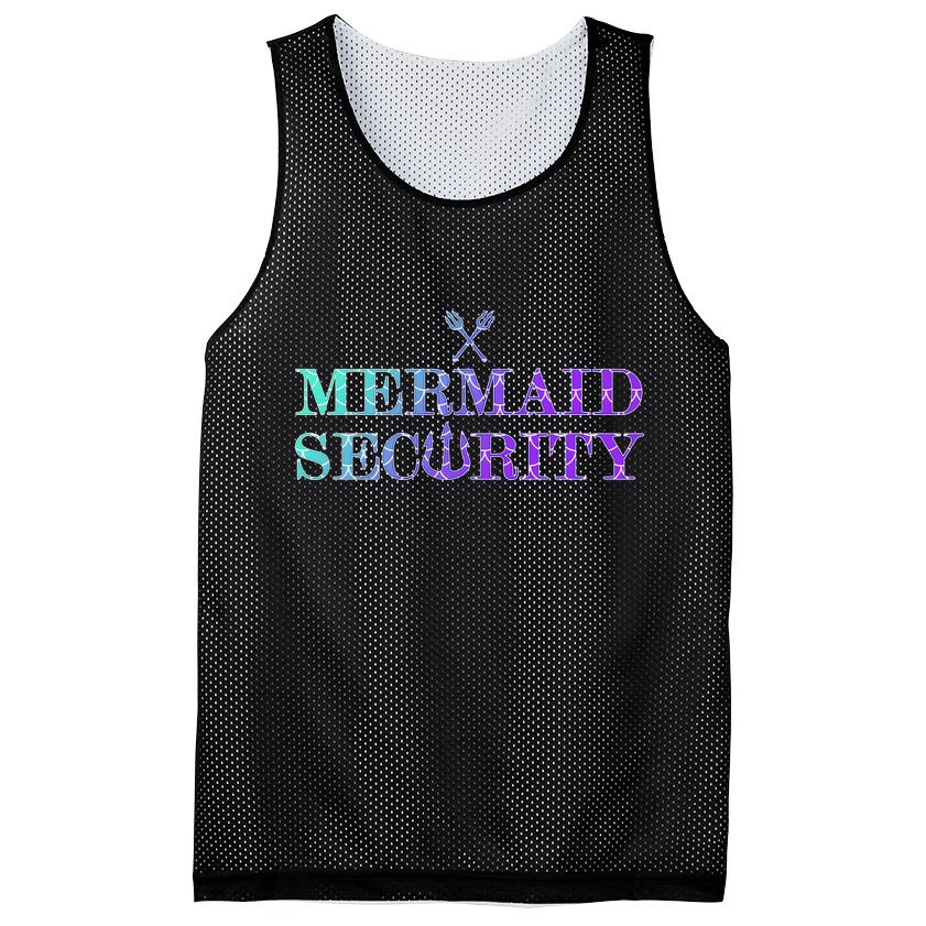 Mermaid Security Funny Mesh Reversible Basketball Jersey Tank