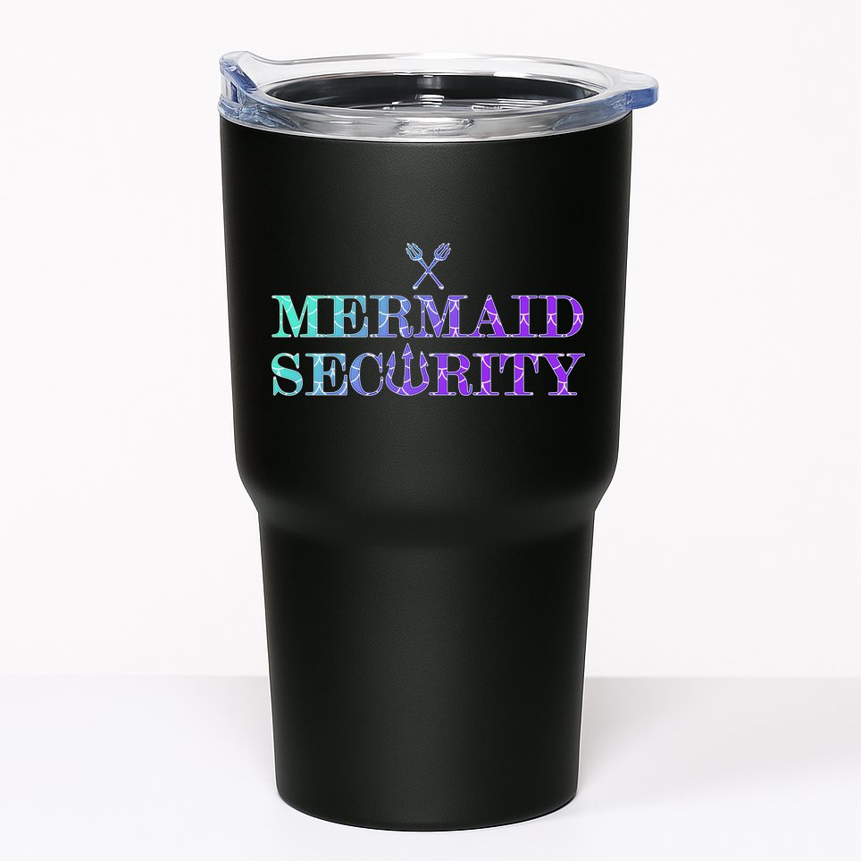 Mermaid Security Funny Tumbler