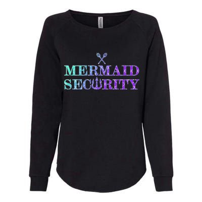 Mermaid Security Funny Womens California Wash Sweatshirt