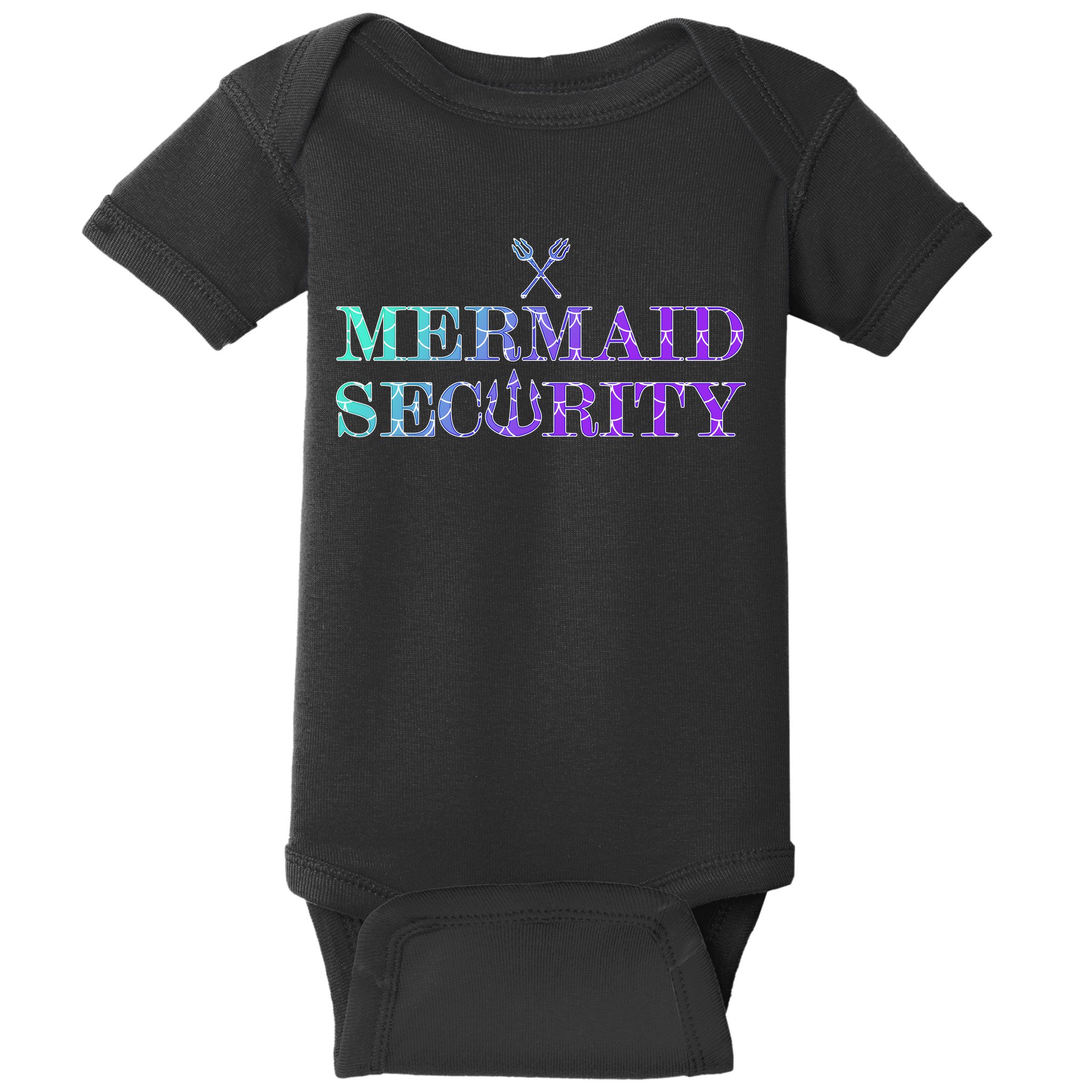 Mermaid Security Funny Baby Bodysuit