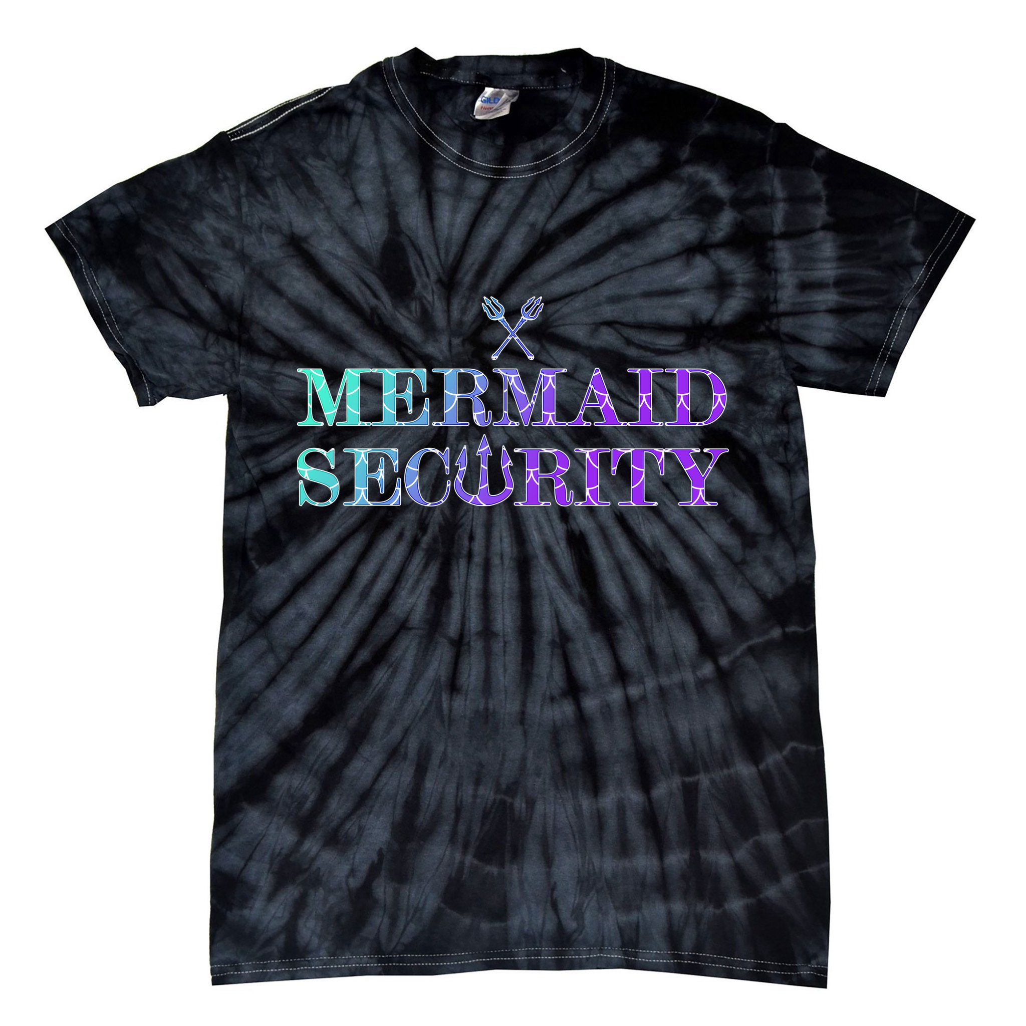 Mermaid Security Funny Tie-Dye T-Shirt
