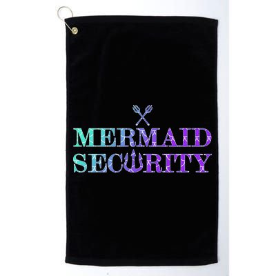 Mermaid Security Funny Platinum Collection Golf Towel