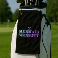 Mermaid Security Funny Golf Towel
