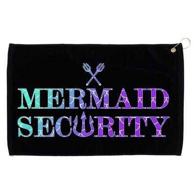 Mermaid Security Funny Grommeted Golf Towel