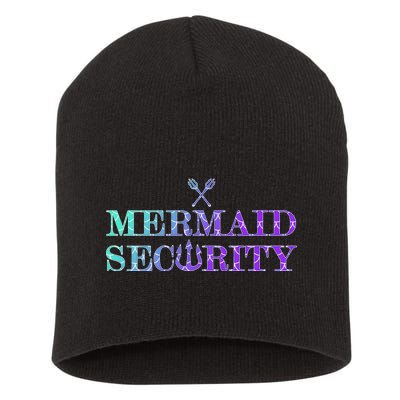 Mermaid Security Funny Short Acrylic Beanie