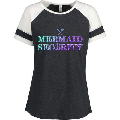 Mermaid Security Funny Enza Ladies Jersey Colorblock Tee