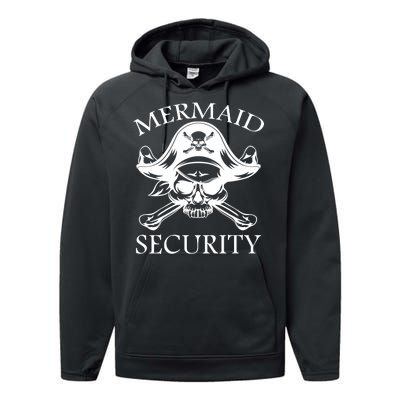 Mermaid Security Pirate Skull Performance Fleece Hoodie