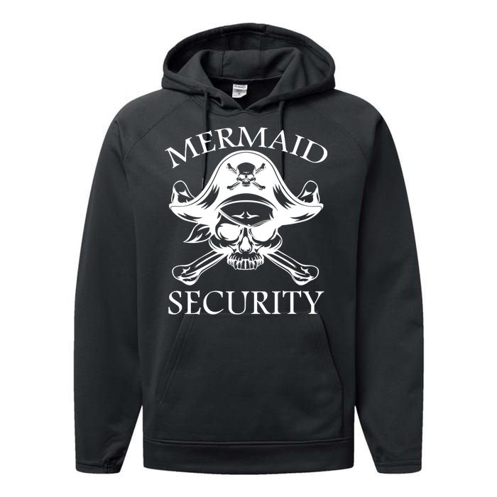 Mermaid Security Pirate Skull Performance Fleece Hoodie