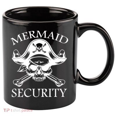 Mermaid Security Pirate Skull 11oz C Handle Ceramic Mug