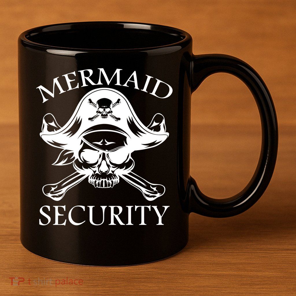 Mermaid Security Pirate Skull 11oz C Handle Ceramic Mug