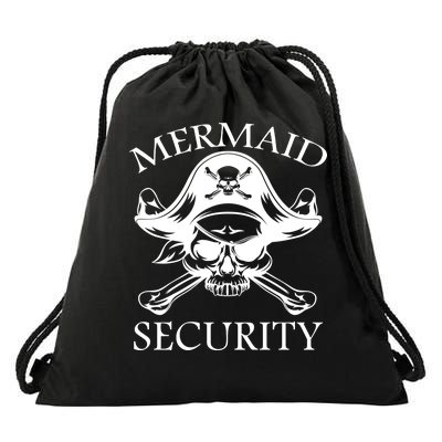 Mermaid Security Pirate Skull Drawstring Bag