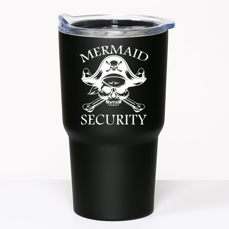 Mermaid Security Pirate Skull Tumbler