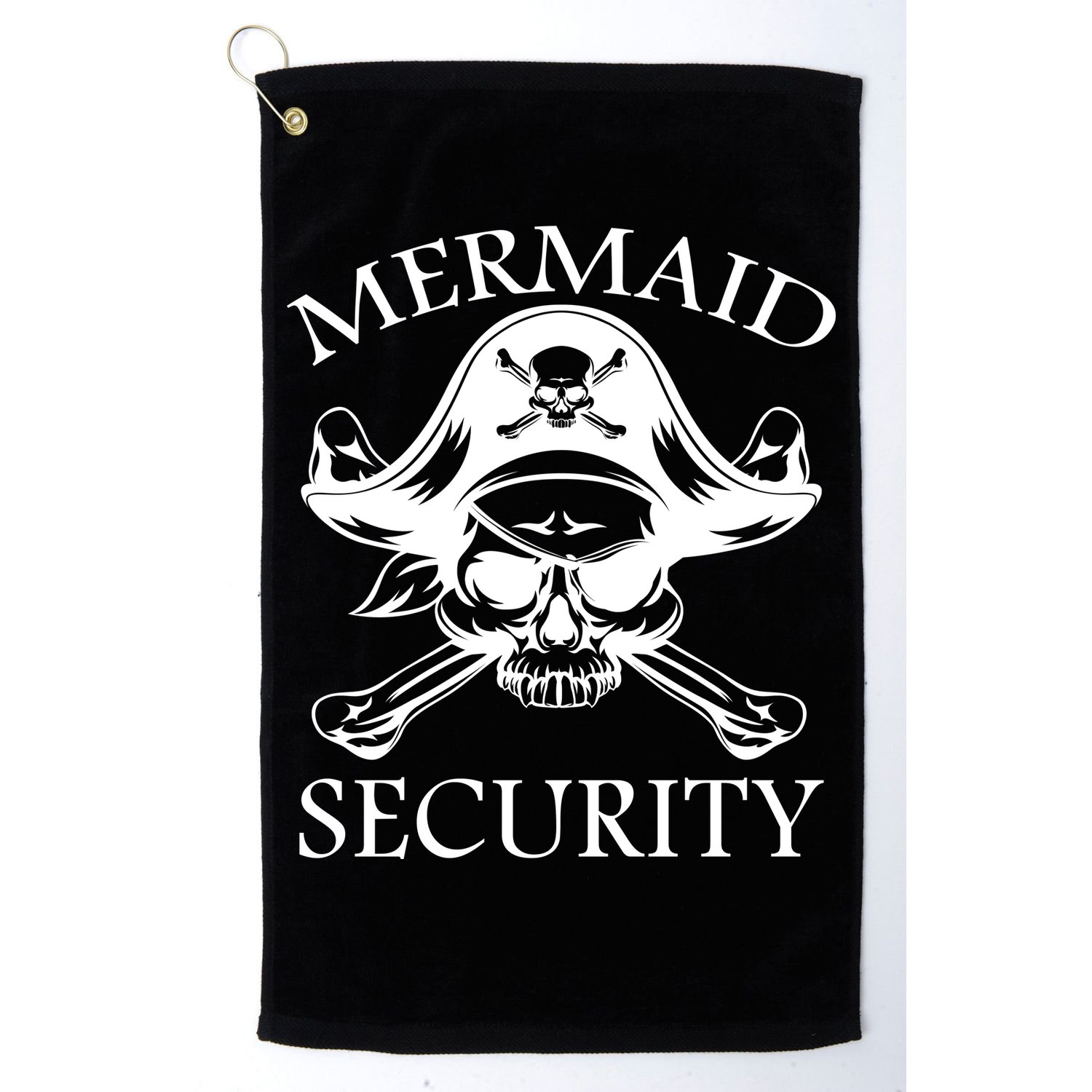 Mermaid Security Pirate Skull Golf Towel