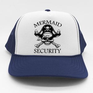 Mermaid Security Pirate Skull Trucker Hat