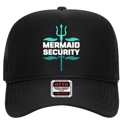 Mermaid Security Trident High Crown Mesh Back Trucker Hat