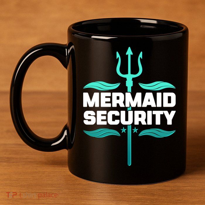 Mermaid Security Trident 11oz C Handle Ceramic Mug