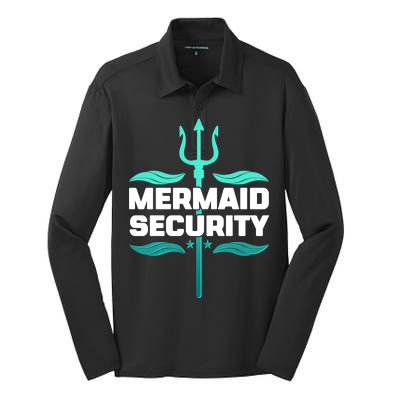 Mermaid Security Trident Silk Touch Performance Long Sleeve Polo