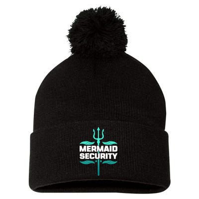 Mermaid Security Trident Pom Pom 12in Knit Beanie