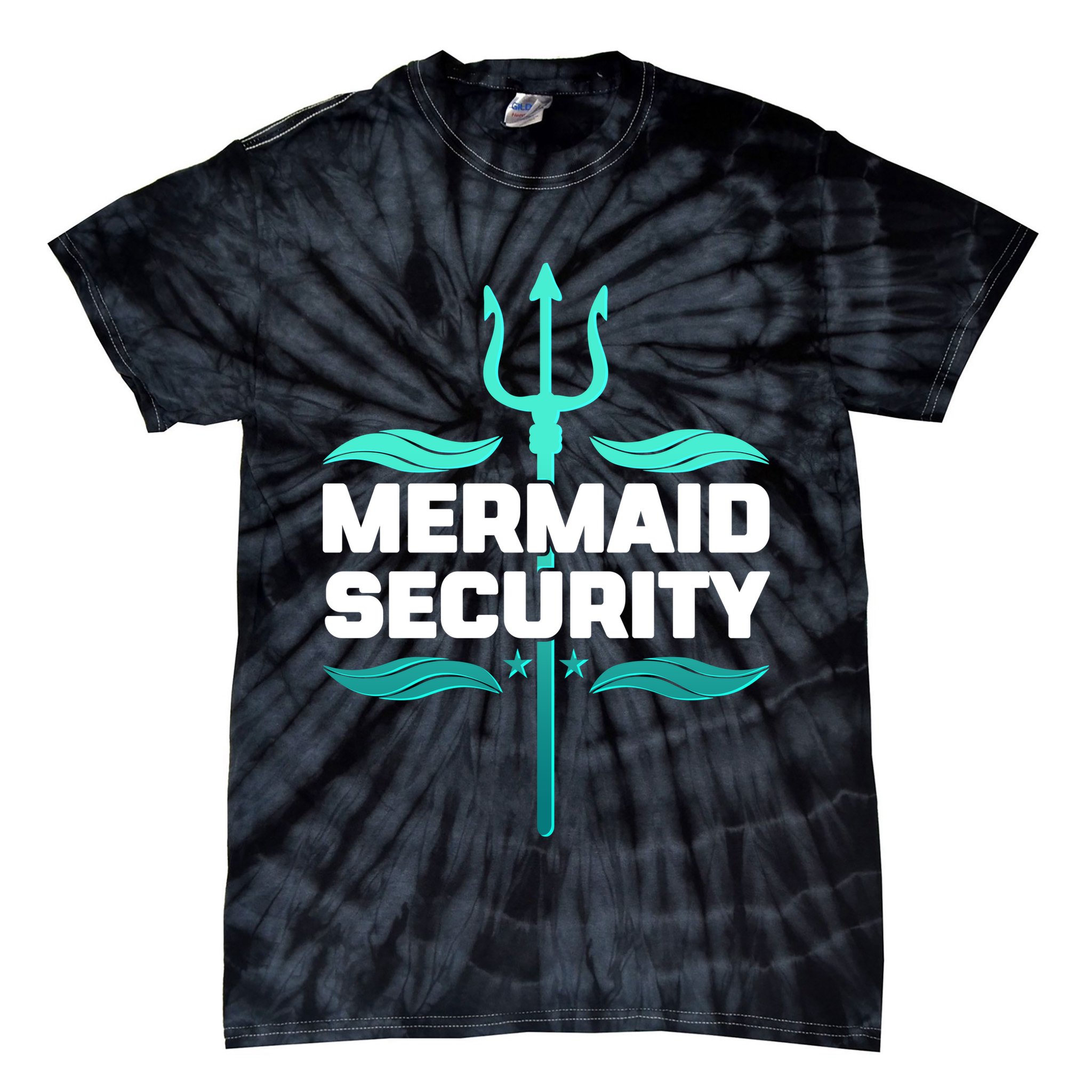 Mermaid Security Trident Tie-Dye T-Shirt