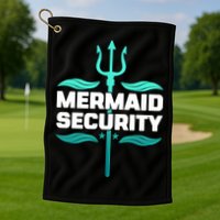 Mermaid Security Trident Golf Towel