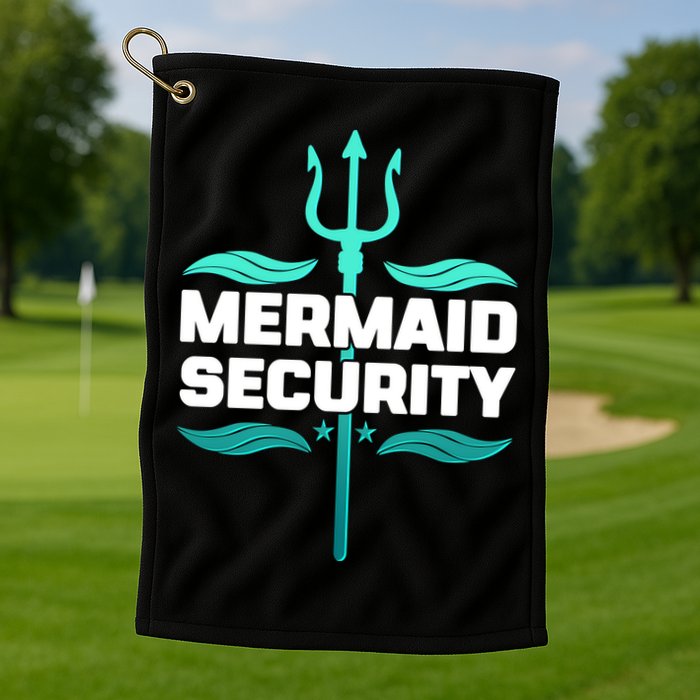 Mermaid Security Trident Golf Towel