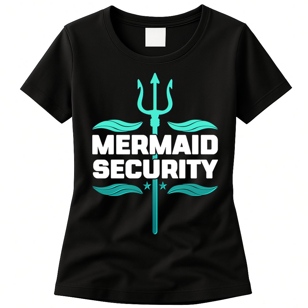 Mermaid Security Trident Womens T-Shirt