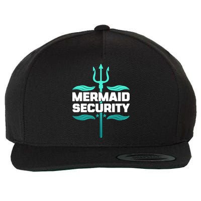 Mermaid Security Trident Wool Snapback Cap