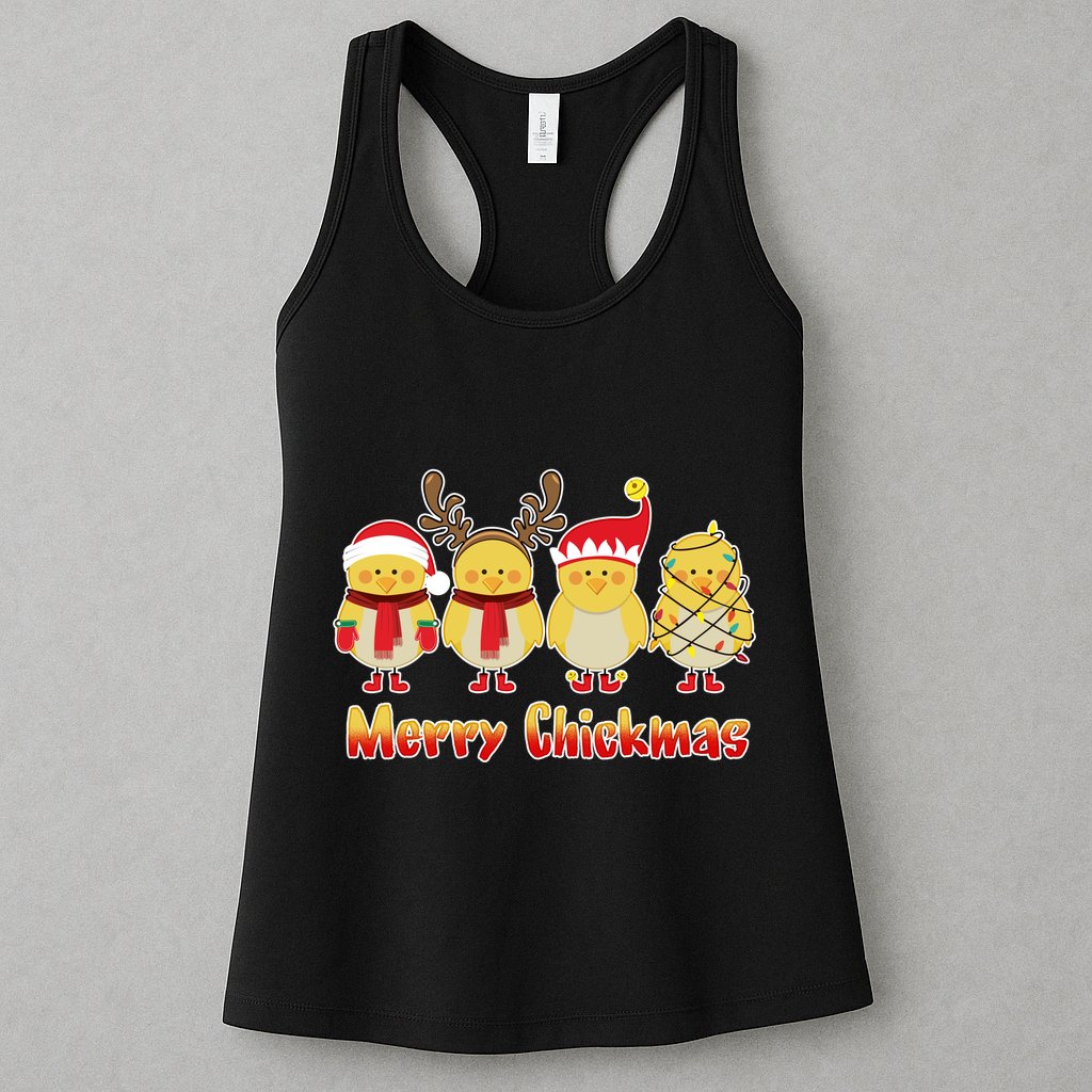 Merry Chickmas Womens Tank Top