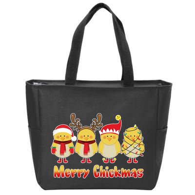 Merry Chickmas Zip Tote Bag
