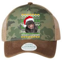 Merry Chimpmas Monkey Ugly Christmas Sweater Legacy Tie Dye Trucker Hat