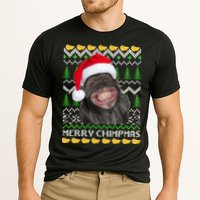 Merry Chimpmas Monkey Ugly Christmas Sweater Cooling Performance Crew T-Shirt