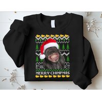 Merry Chimpmas Monkey Ugly Christmas Sweater Sweatshirt