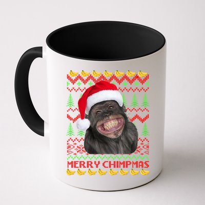 Merry Chimpmas Monkey Ugly Christmas Sweater Mug