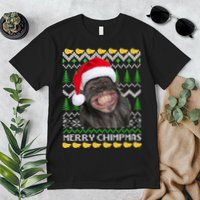 Merry Chimpmas Monkey Ugly Christmas Sweater Premium T-Shirt