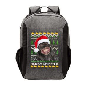 Merry Chimpmas Monkey Ugly Christmas Sweater Vector Backpack