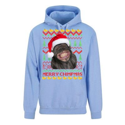 Merry Chimpmas Monkey Ugly Christmas Sweater Unisex Surf Hoodie