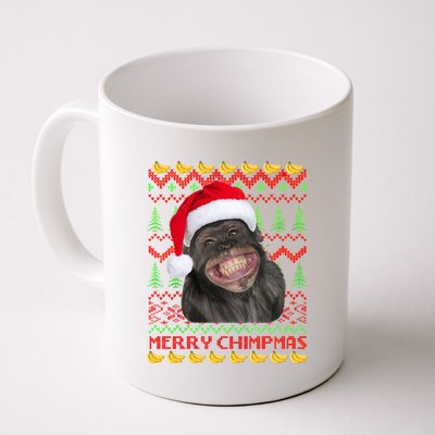 Merry Chimpmas Monkey Ugly Christmas Sweater Coffee Mug