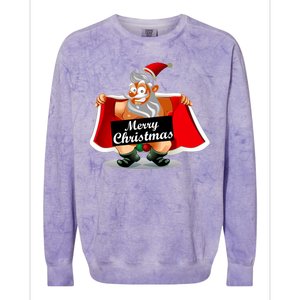 Merry Chrismas X-Mas Santa Bells Colorblast Crewneck Sweatshirt