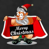 Merry Chrismas X-Mas Santa Bells 7 Panel Mesh Trucker Snapback Hat