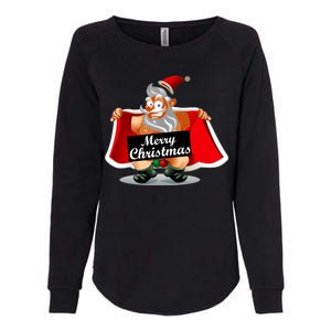 Merry Chrismas X-Mas Santa Bells Womens California Wash Sweatshirt