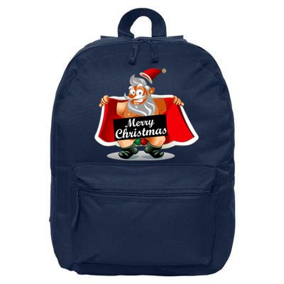 Merry Chrismas X-Mas Santa Bells 16 in Basic Backpack