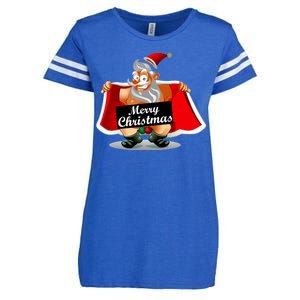 Merry Chrismas X-Mas Santa Bells Enza Ladies Jersey Football T-Shirt