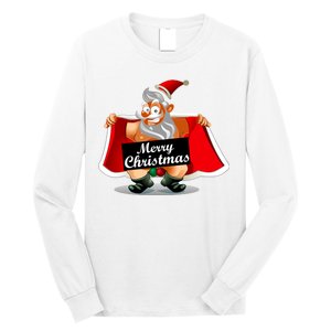 Merry Chrismas X-Mas Santa Bells Long Sleeve Shirt